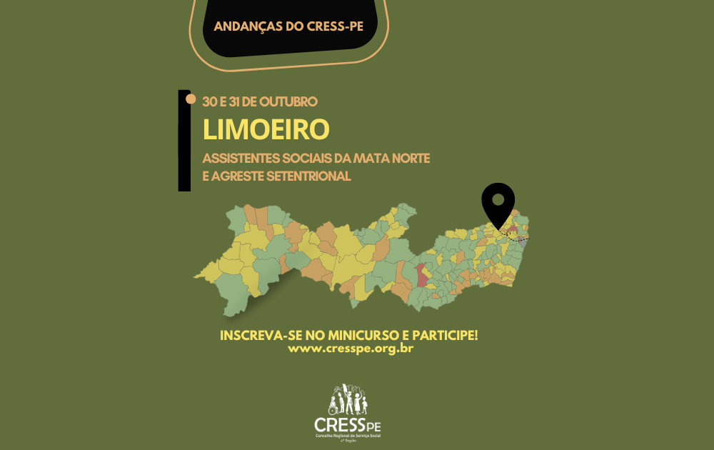 Andanças do CRESS-PE estará em Limoeiro nos dias 30 e 31 de outubro