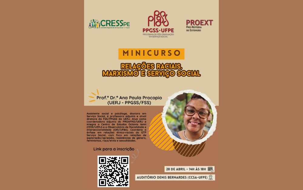 Inscrições abertas para o minicurso “Relações raciais, Marxismo e Serviço Social”