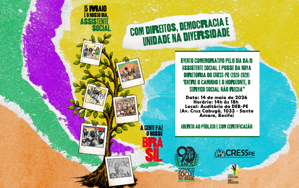 15 de Maio | Dia da/o Assistente Social: participe da programação no Recife!