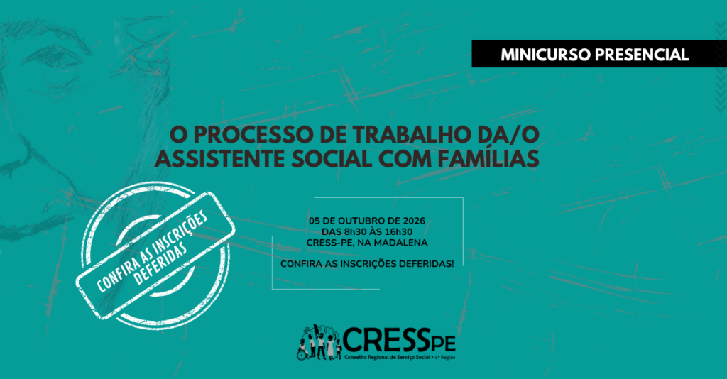 Confira as inscrições deferidas para o minicurso 